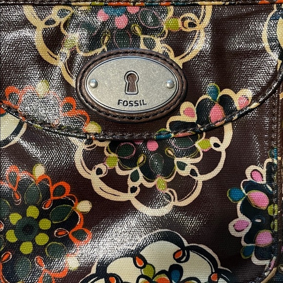 Fossil Key-Per Multicolor Floral Leather Crossbody Bag - Picture 3 of 11